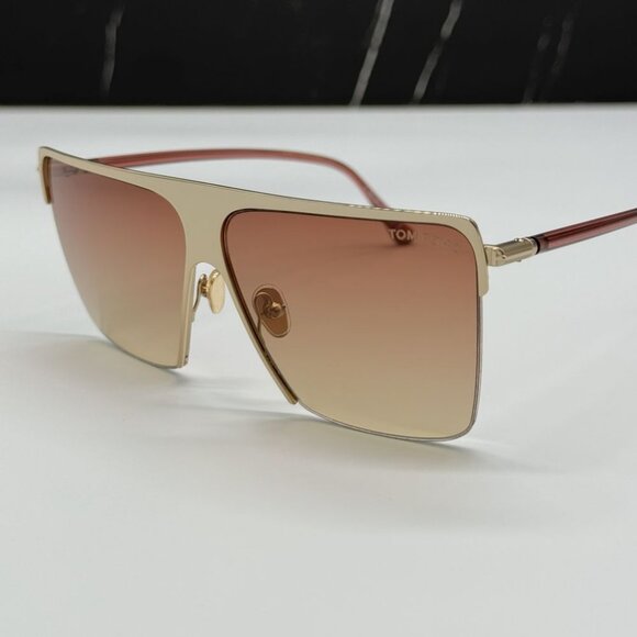NEW TOM FORD SOFI TF840 28T SUNGLASSES WOMEN ROSE GOLD SQUARE EYEWEAR FT0840/S - Picture 6 of 12